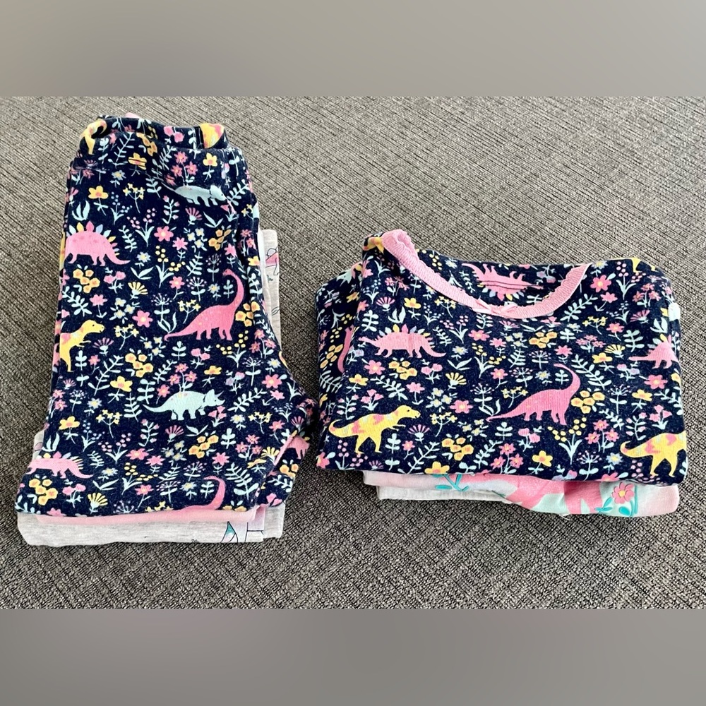3 dinosaur pajama sets